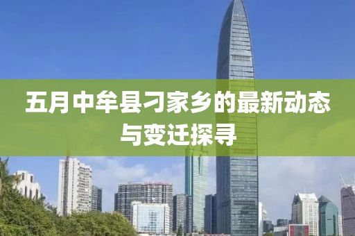 五月中牟县刁家乡的最新动态与变迁探寻
