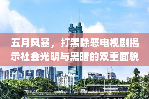 五月风暴，打黑除恶电视剧揭示社会光明与黑暗的双重面貌