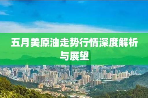 五月美原油走势行情深度解析与展望
