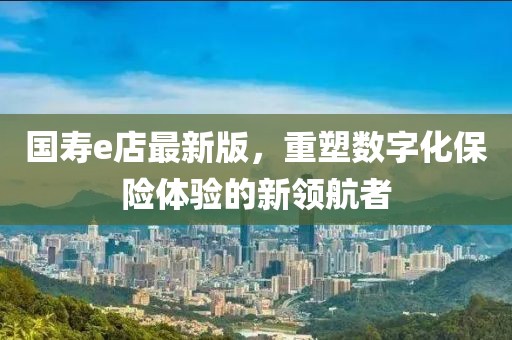 国寿e店最新版，重塑数字化保险体验的新领航者