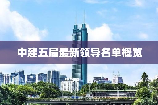 中建五局最新领导名单概览