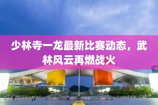 少林寺一龙最新比赛动态，武林风云再燃战火
