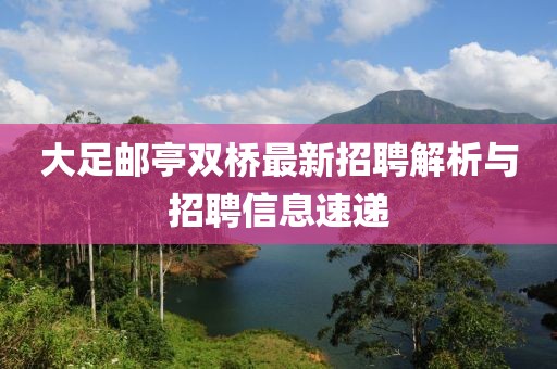 大足邮亭双桥最新招聘解析与招聘信息速递