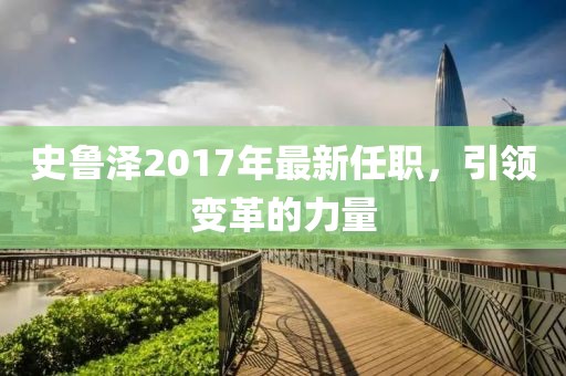史鲁泽2017年最新任职，引领变革的力量