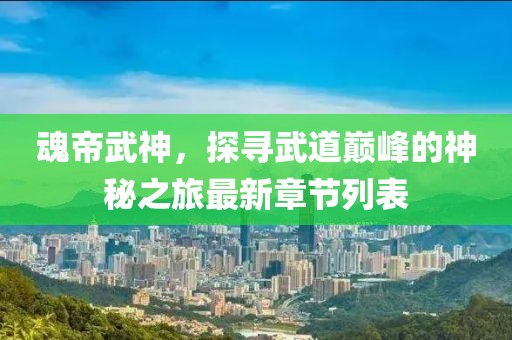 魂帝武神，探寻武道巅峰的神秘之旅最新章节列表
