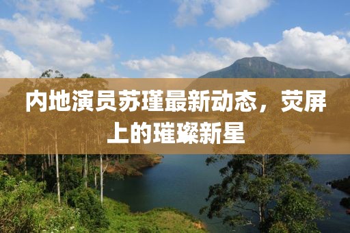 内地演员苏瑾最新动态，荧屏上的璀璨新星