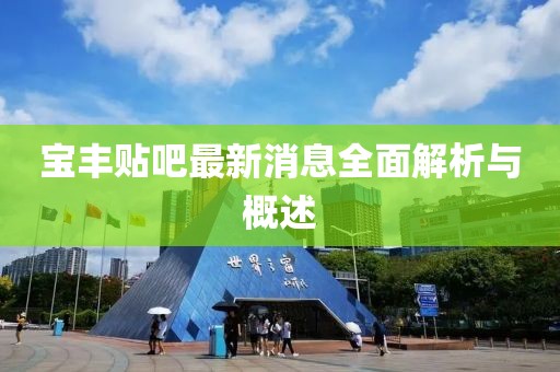 宝丰贴吧最新消息全面解析与概述